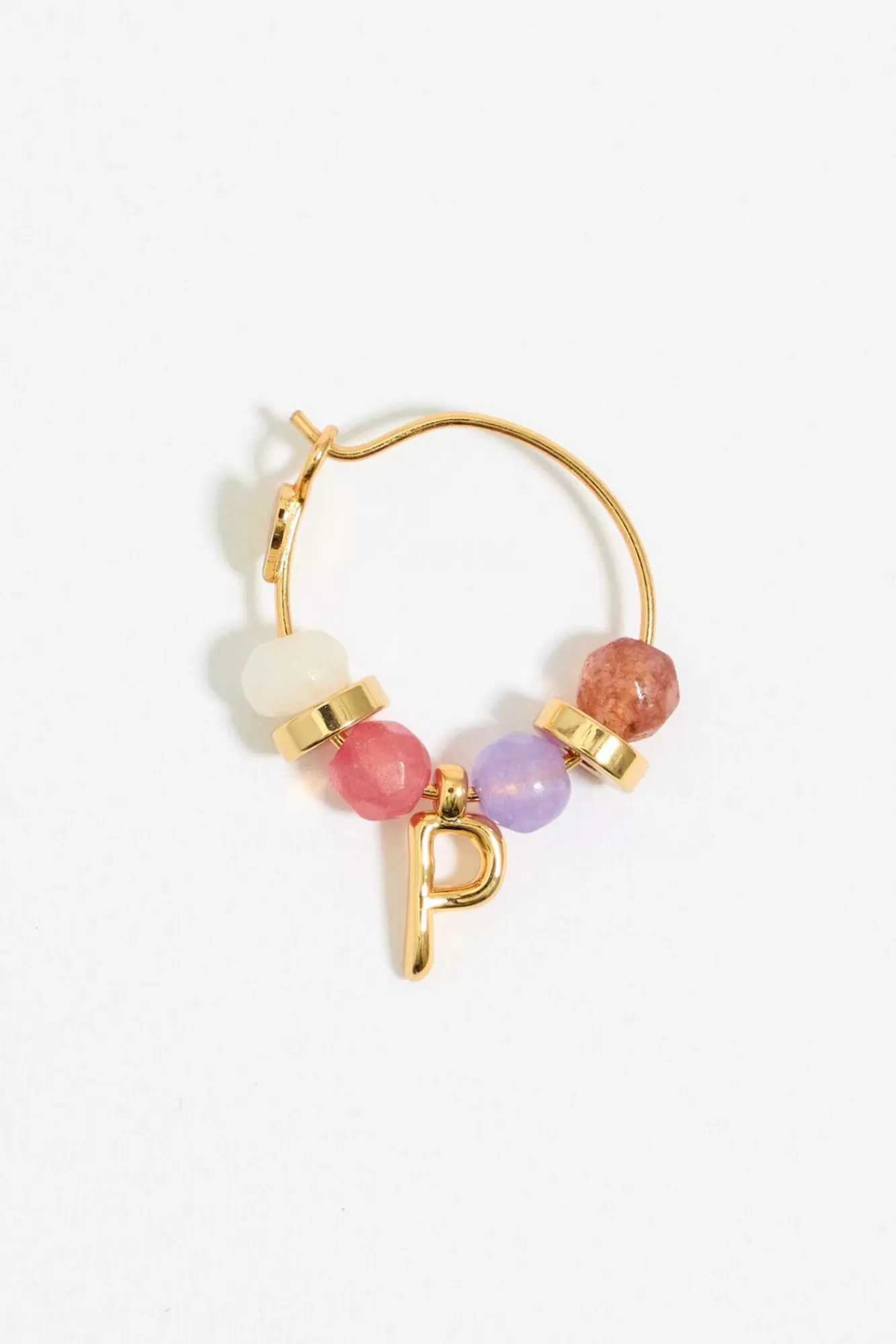 BIMBA Y LOLA Pendientes Letra P Piedras Multicolores Shop