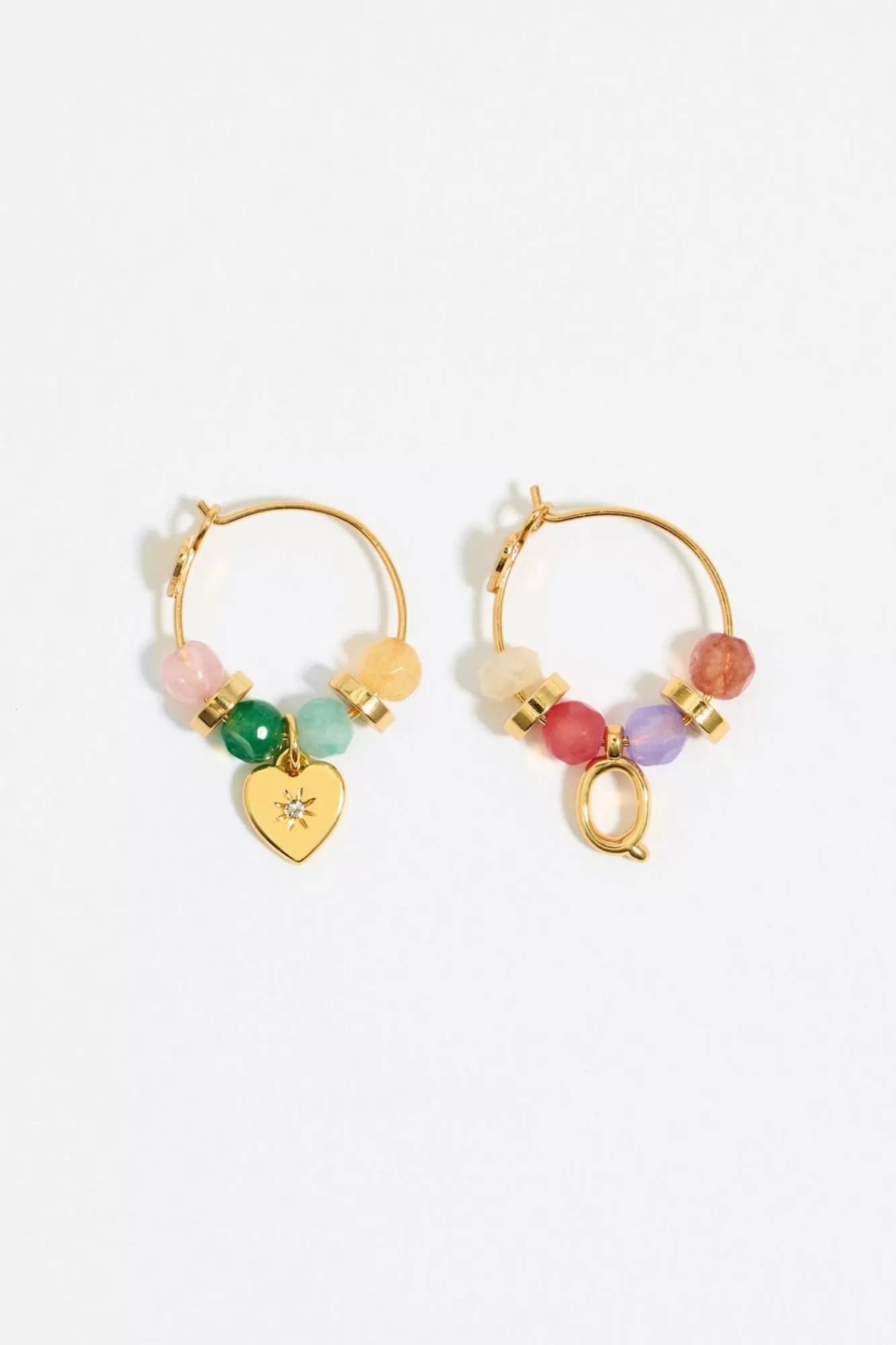 BIMBA Y LOLA Pendientes Letra Q Piedras Multicolores Cheap