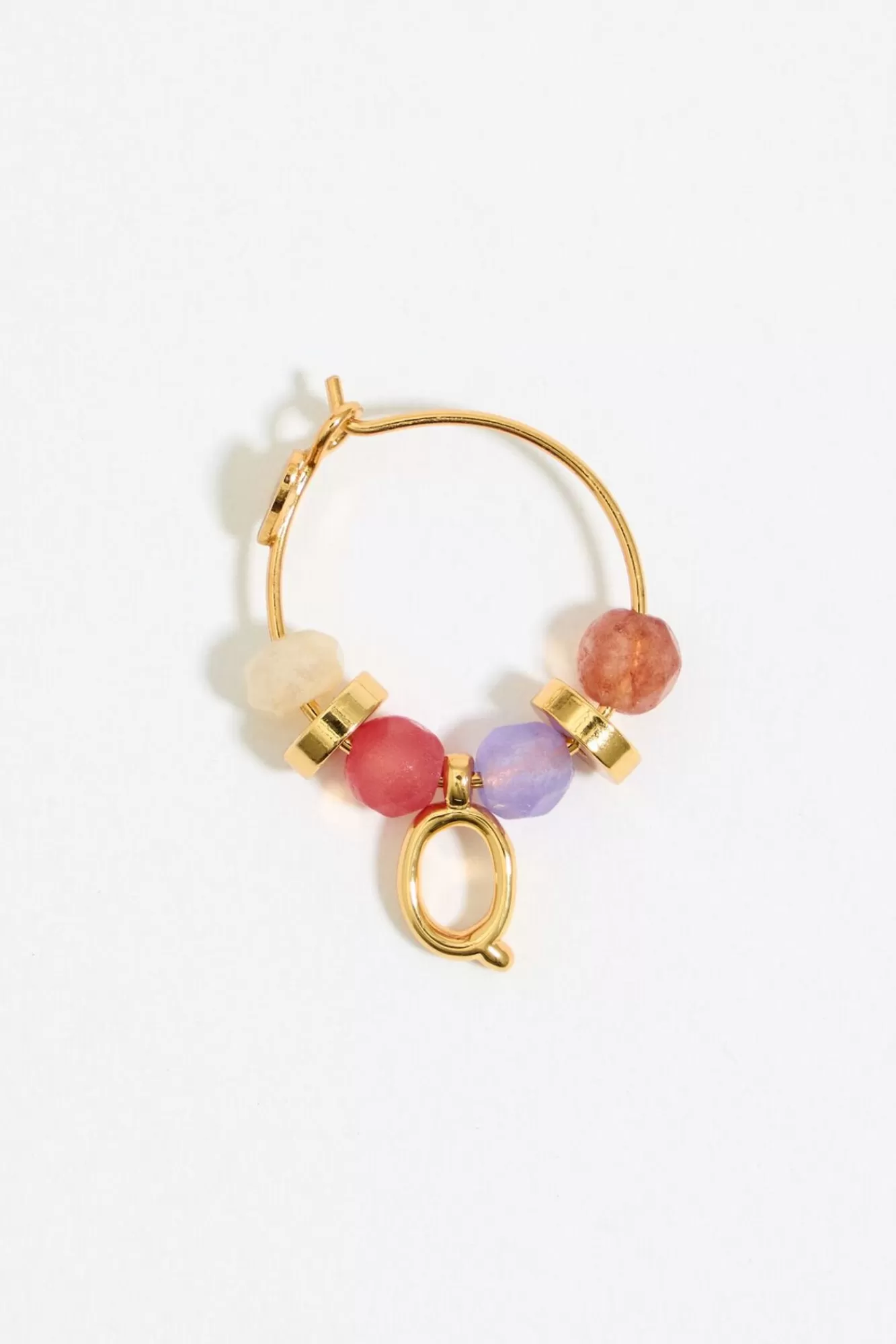 BIMBA Y LOLA Pendientes Letra Q Piedras Multicolores Cheap