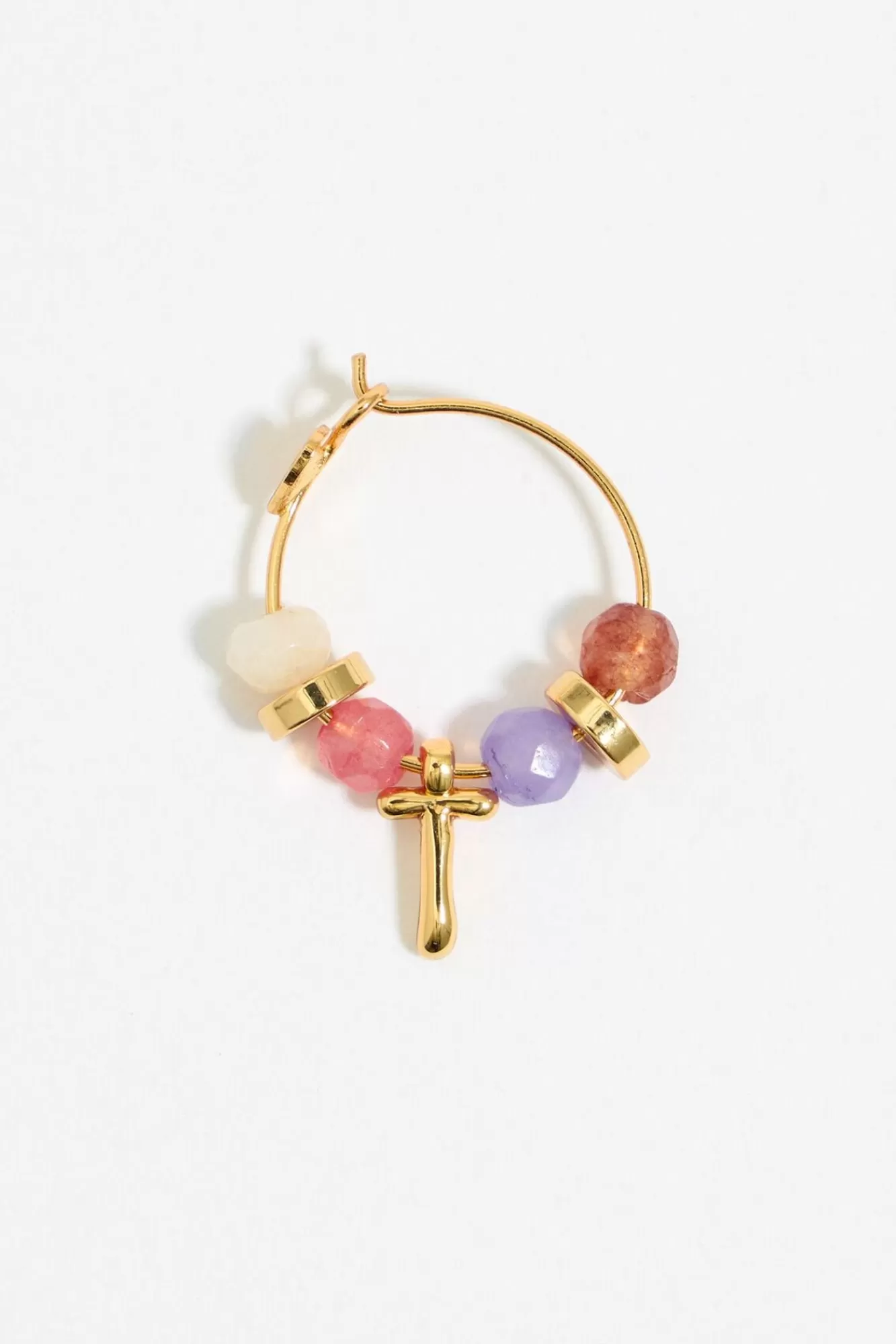 BIMBA Y LOLA Pendientes Letra T Piedras Multicolores Discount