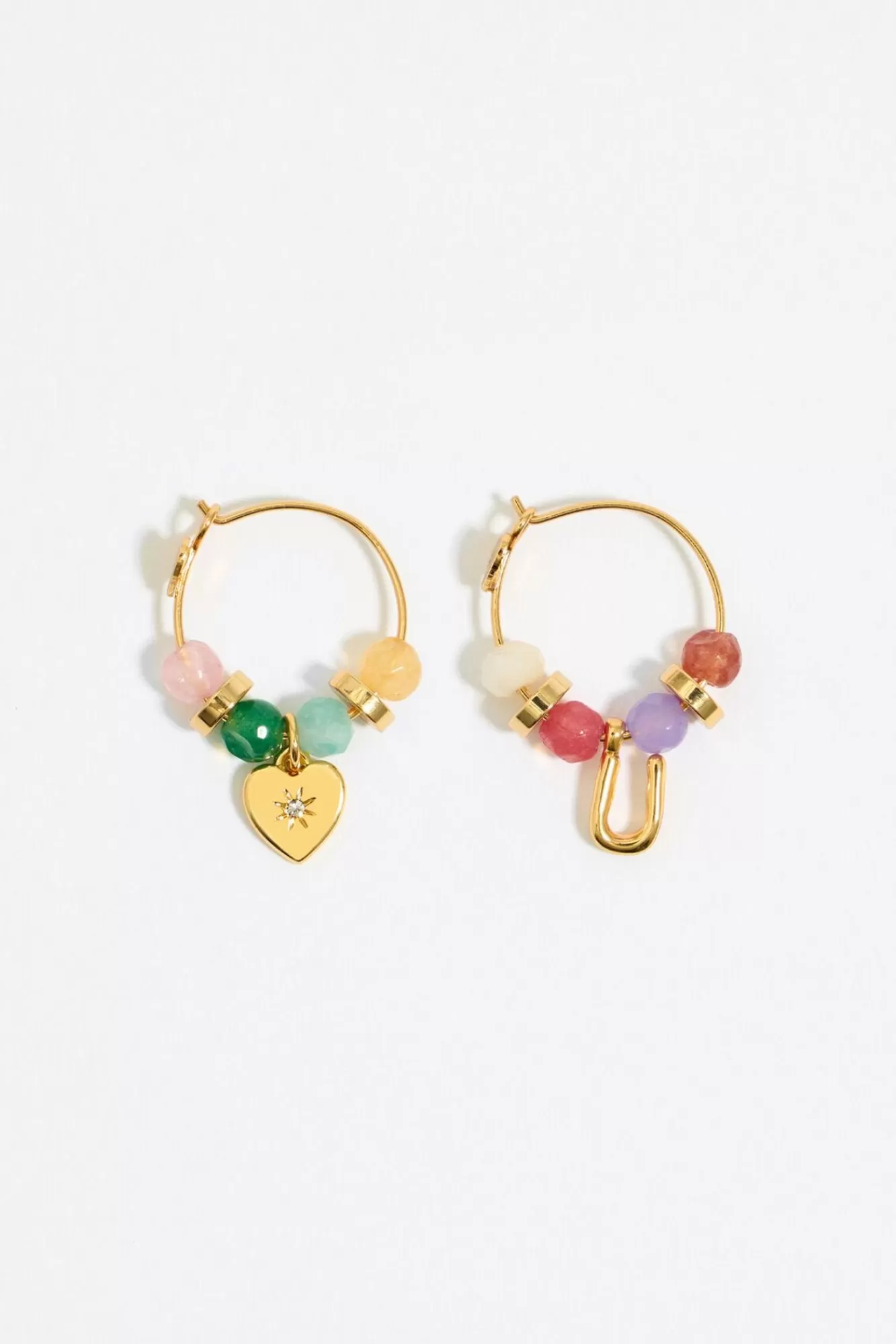 BIMBA Y LOLA Pendientes Letra U Piedras Multicolores Discount