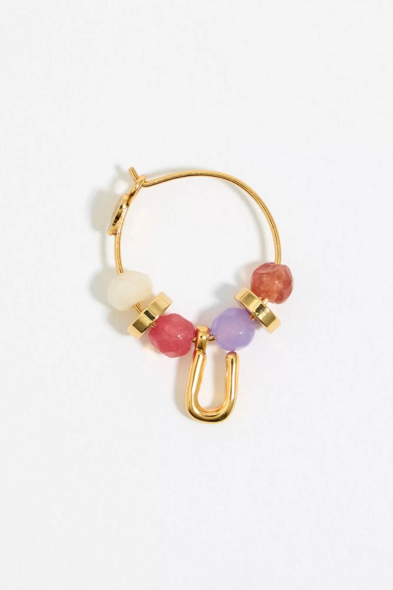 BIMBA Y LOLA Pendientes Letra U Piedras Multicolores Discount