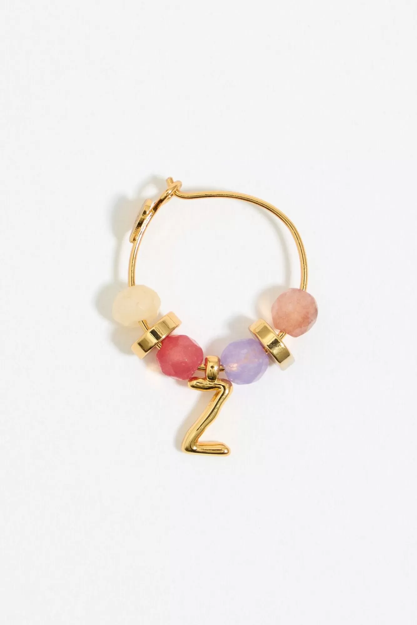 BIMBA Y LOLA Pendientes Letra Z Piedras Multicolores New