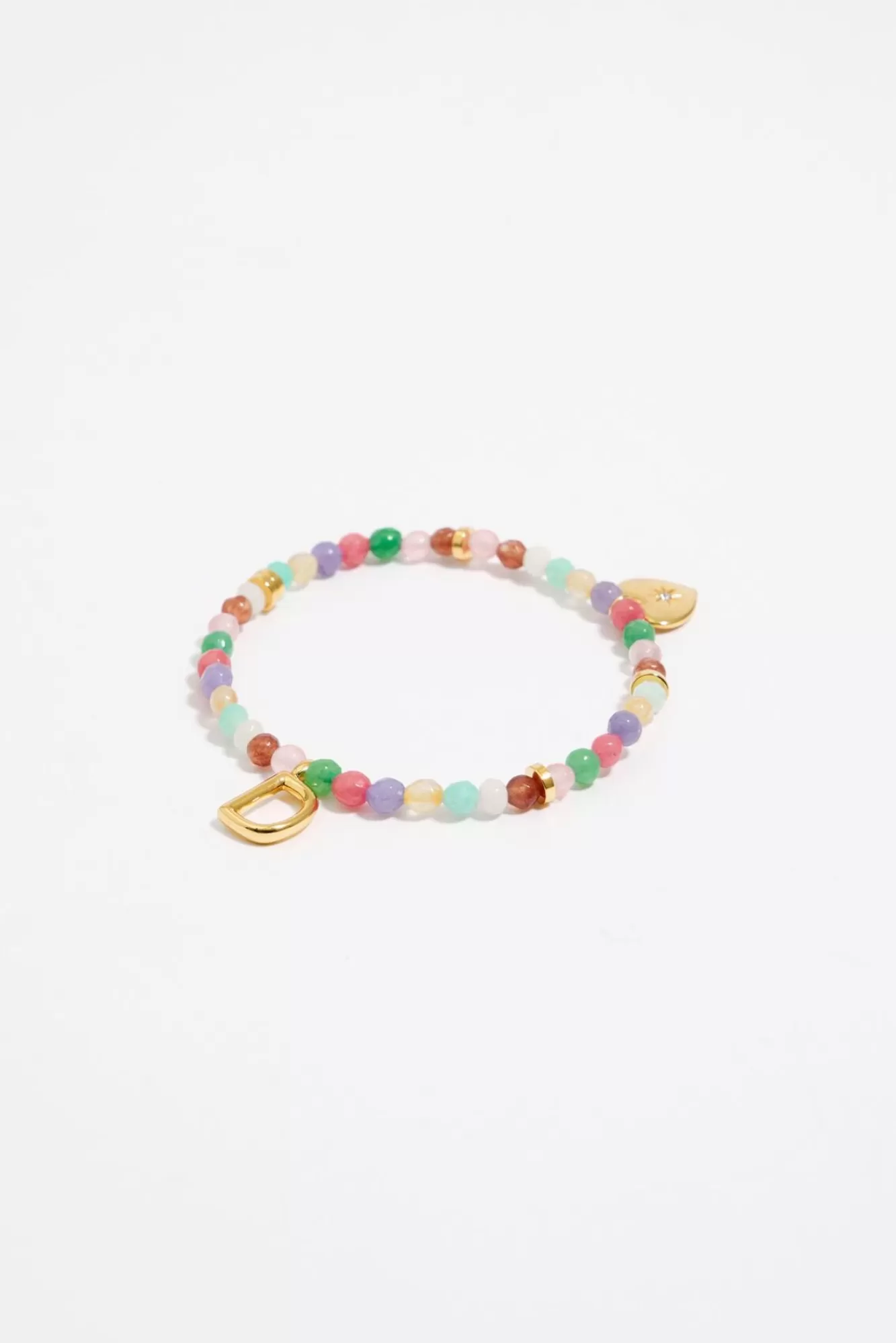 BIMBA Y LOLA Pulsera Letra D Piedras Multicolores Clearance