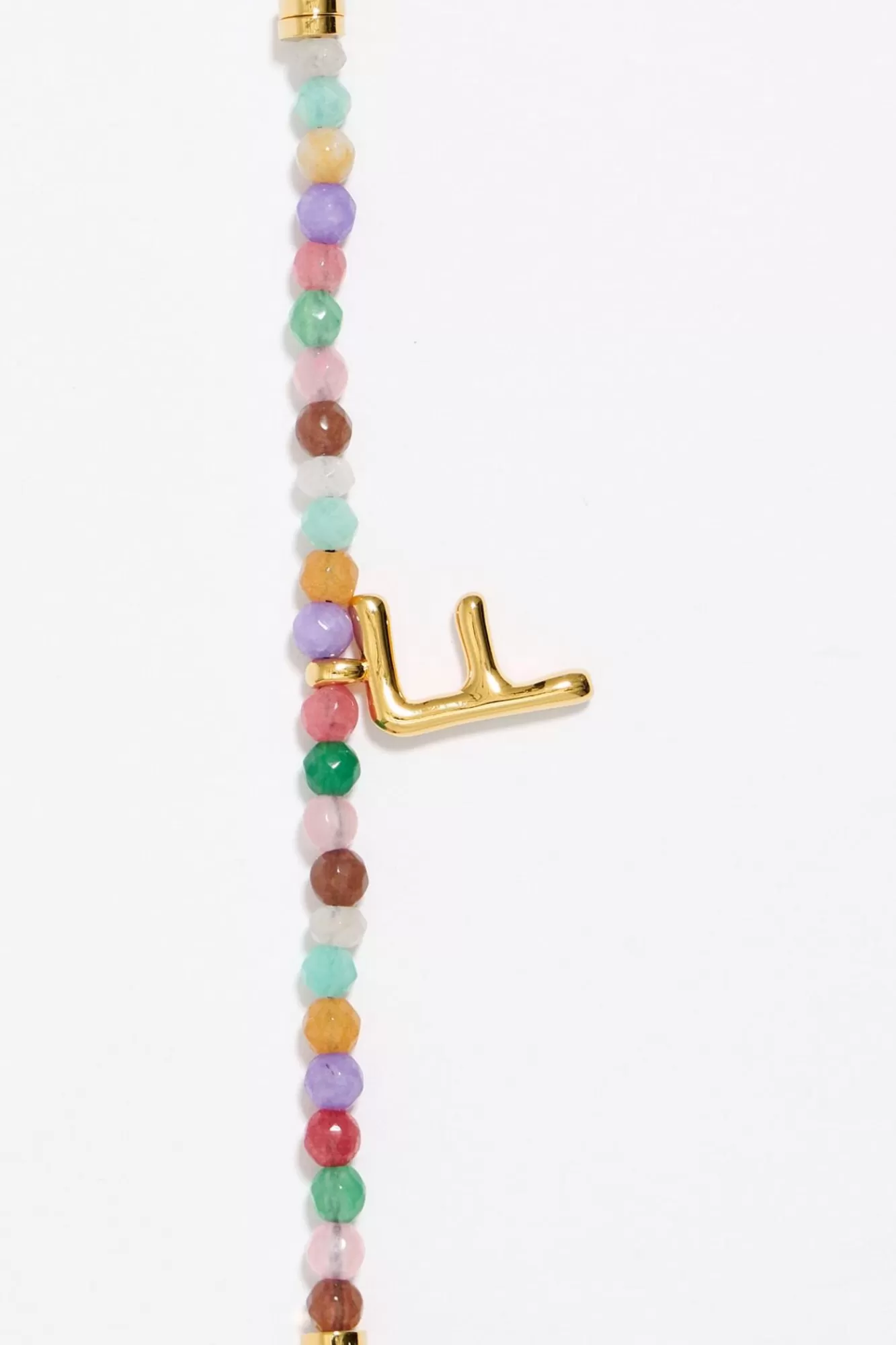 BIMBA Y LOLA Pulsera Letra F Piedras Multicolores Cheap