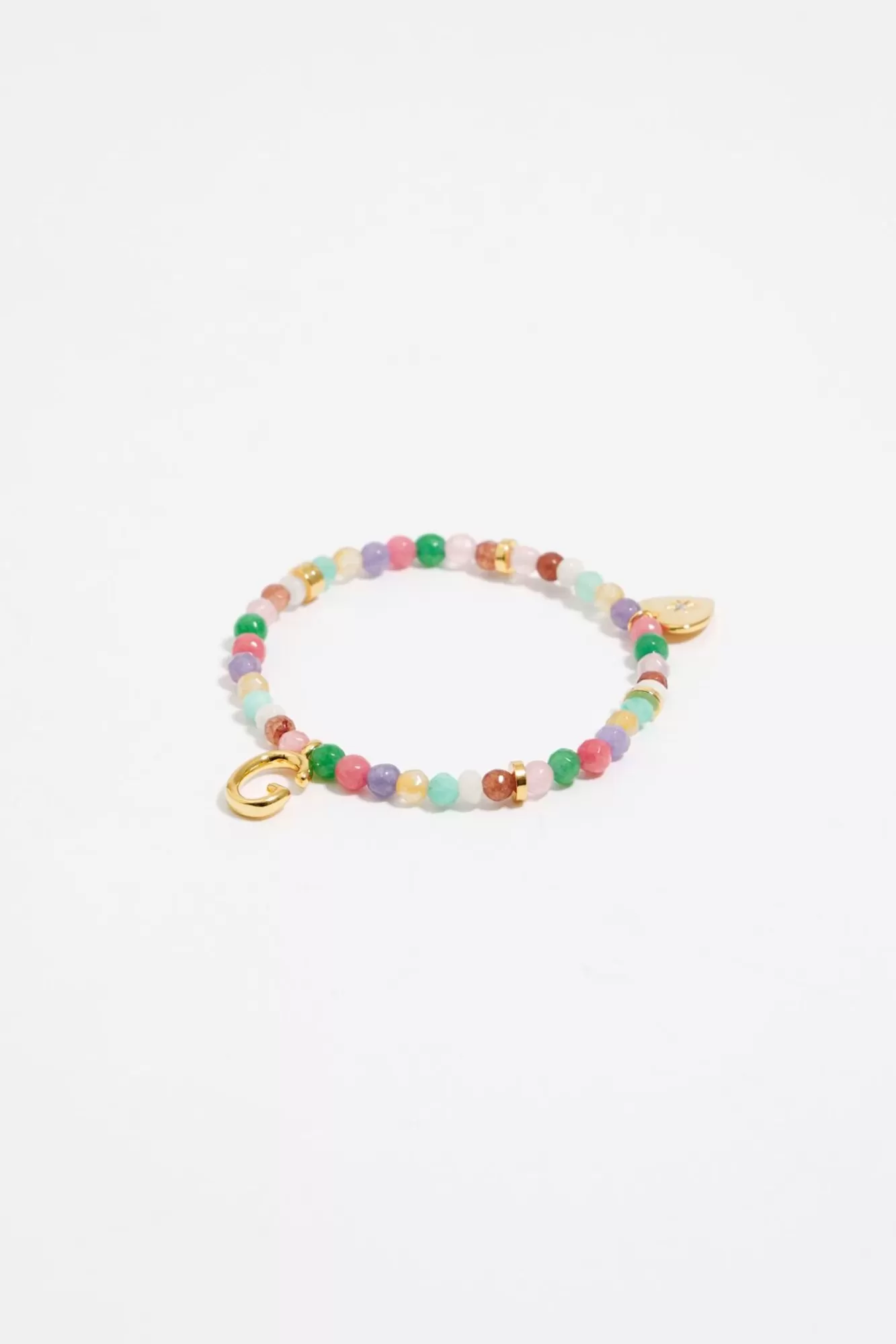BIMBA Y LOLA Pulsera Letra G Piedras Multicolores Hot