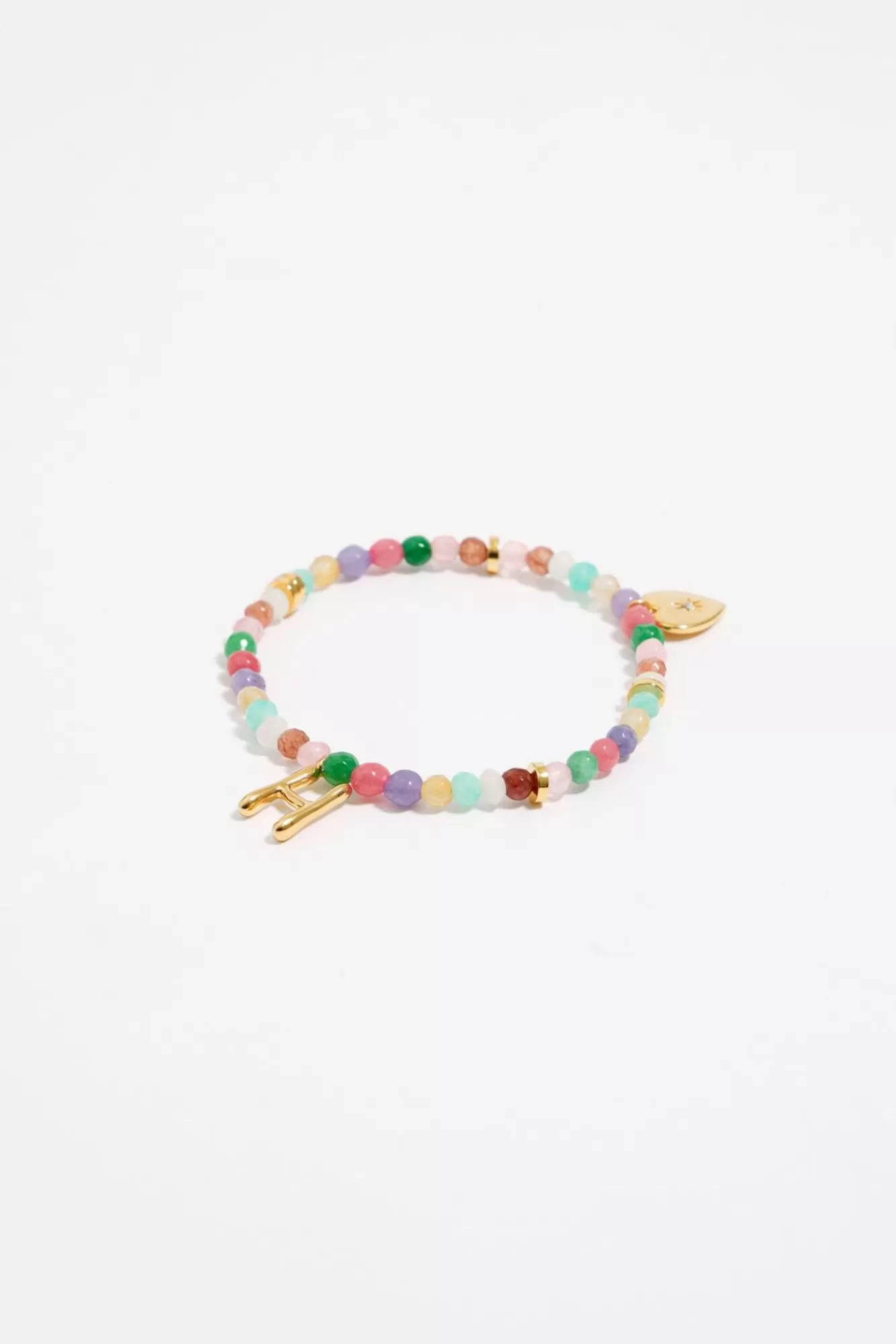 BIMBA Y LOLA Pulsera Letra H Piedras Multicolores Best Sale