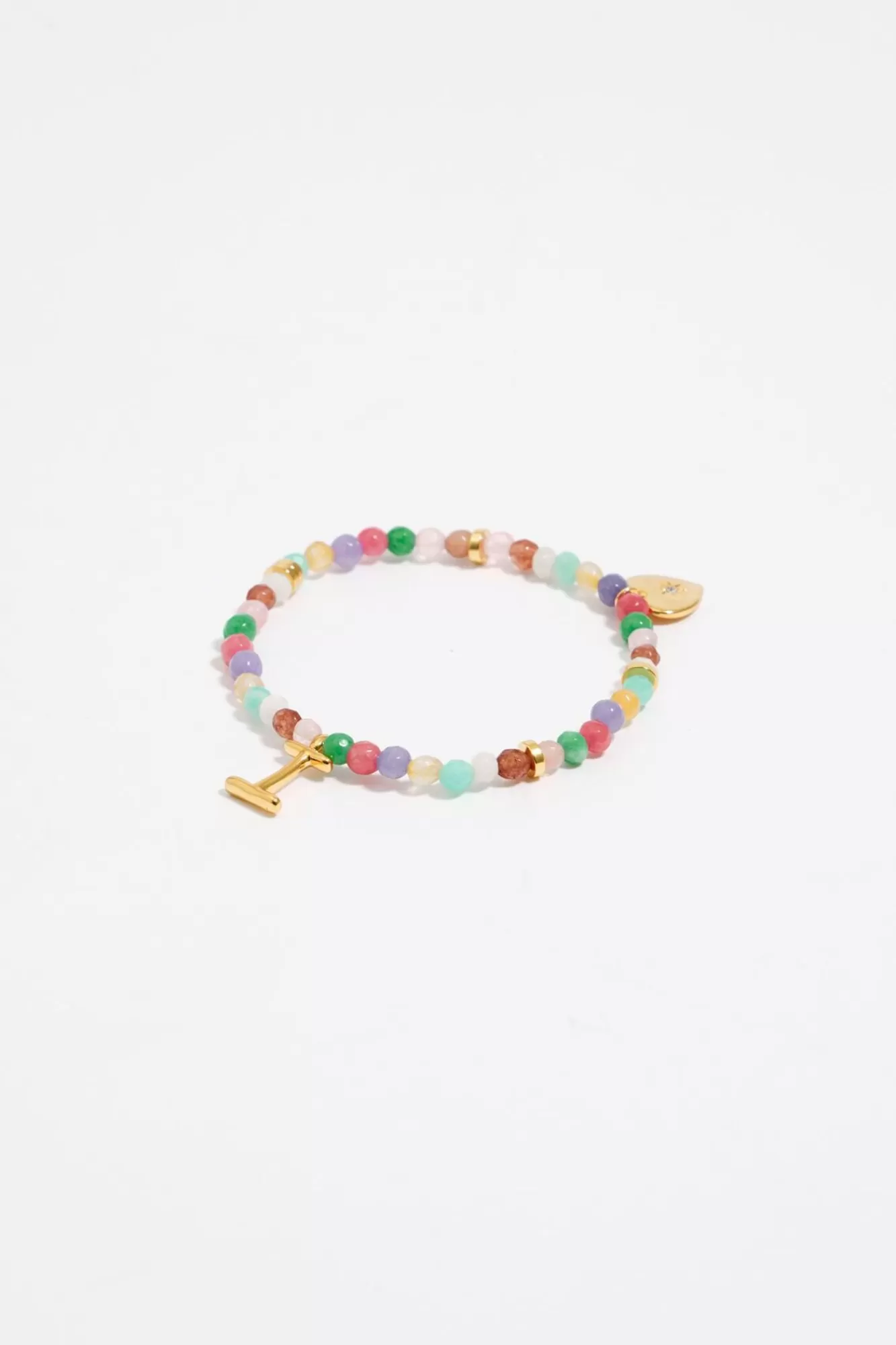 BIMBA Y LOLA Pulsera Letra I Piedras Multicolores Cheap