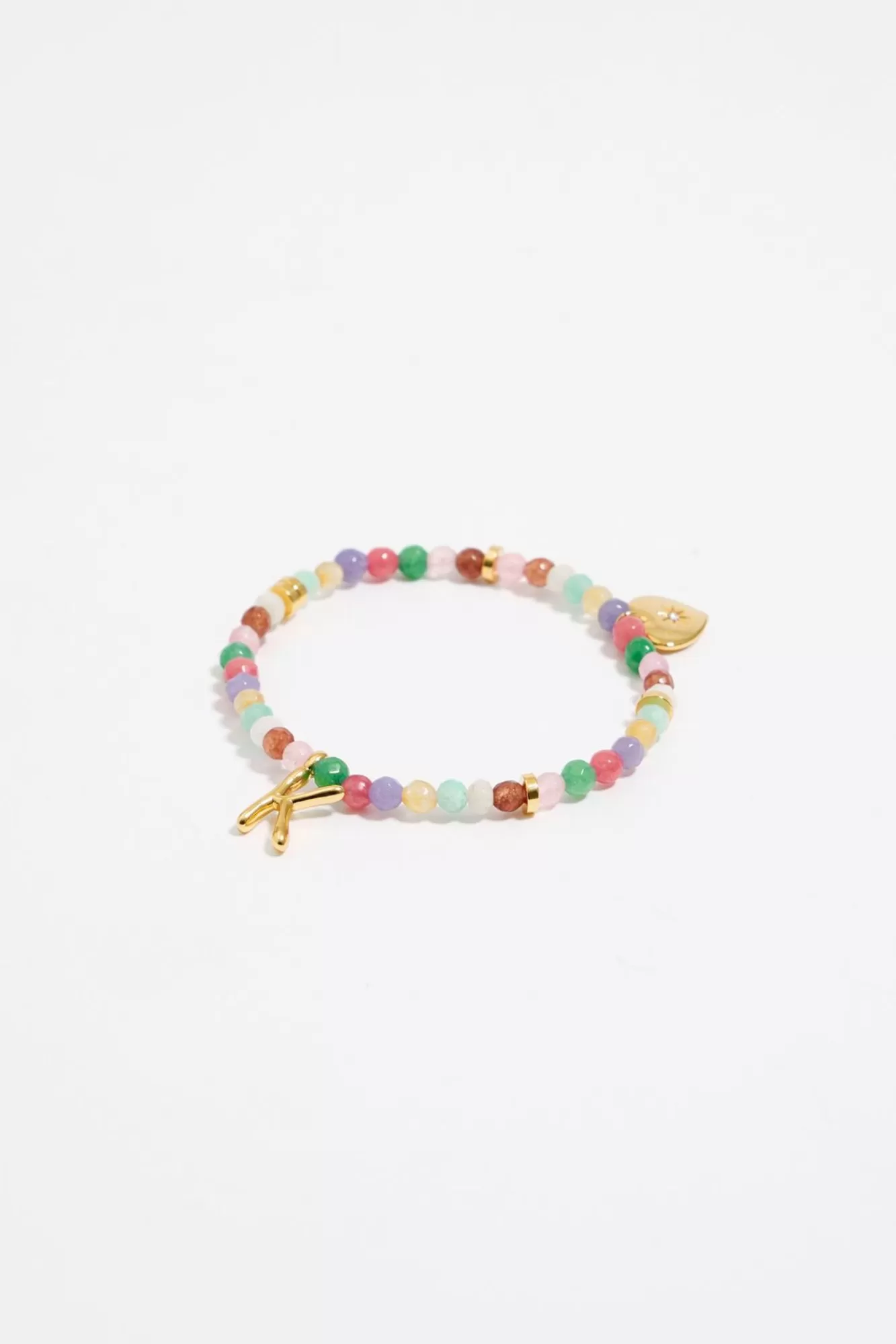 BIMBA Y LOLA Pulsera Letra K Piedras Multicolores Cheap