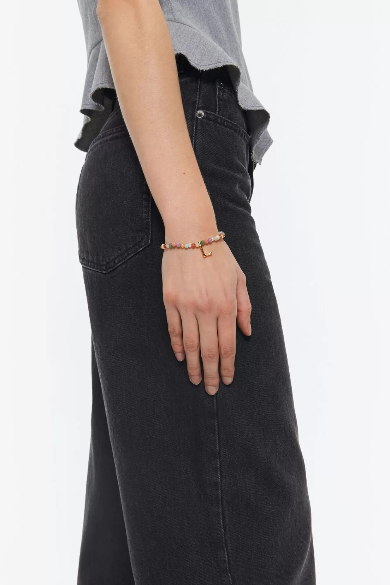 BIMBA Y LOLA Pulsera Letra L Piedras Multicolores Discount