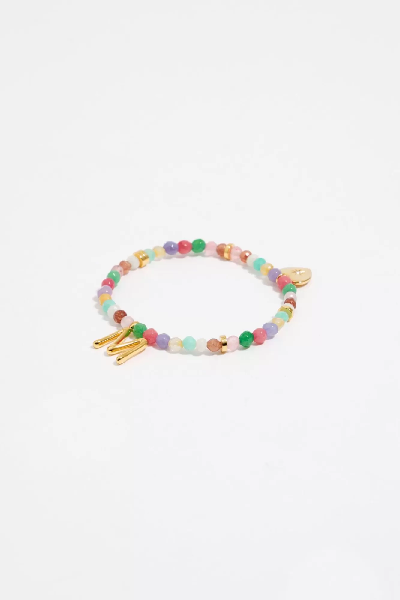 BIMBA Y LOLA Pulsera Letra M Piedras Multicolores Discount