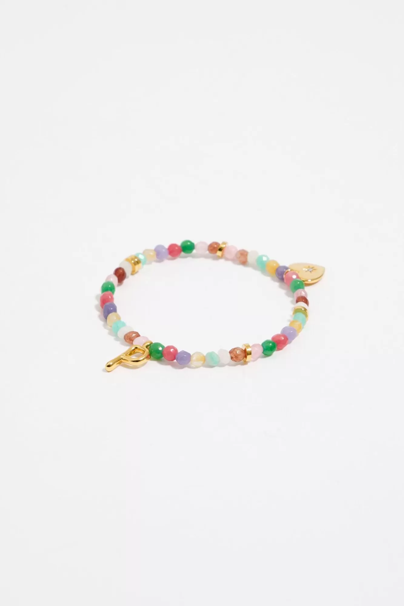 BIMBA Y LOLA Pulsera Letra P Piedras Multicolores Outlet