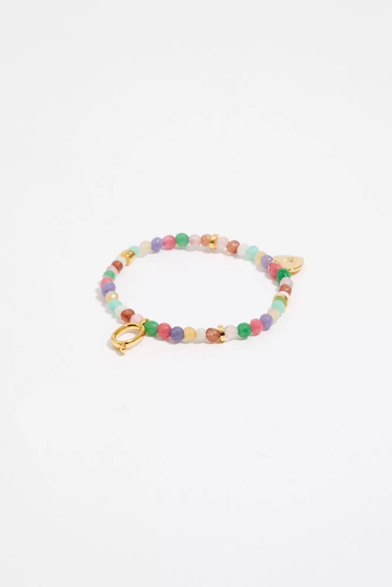BIMBA Y LOLA Pulsera Letra Q Piedras Multicolores New