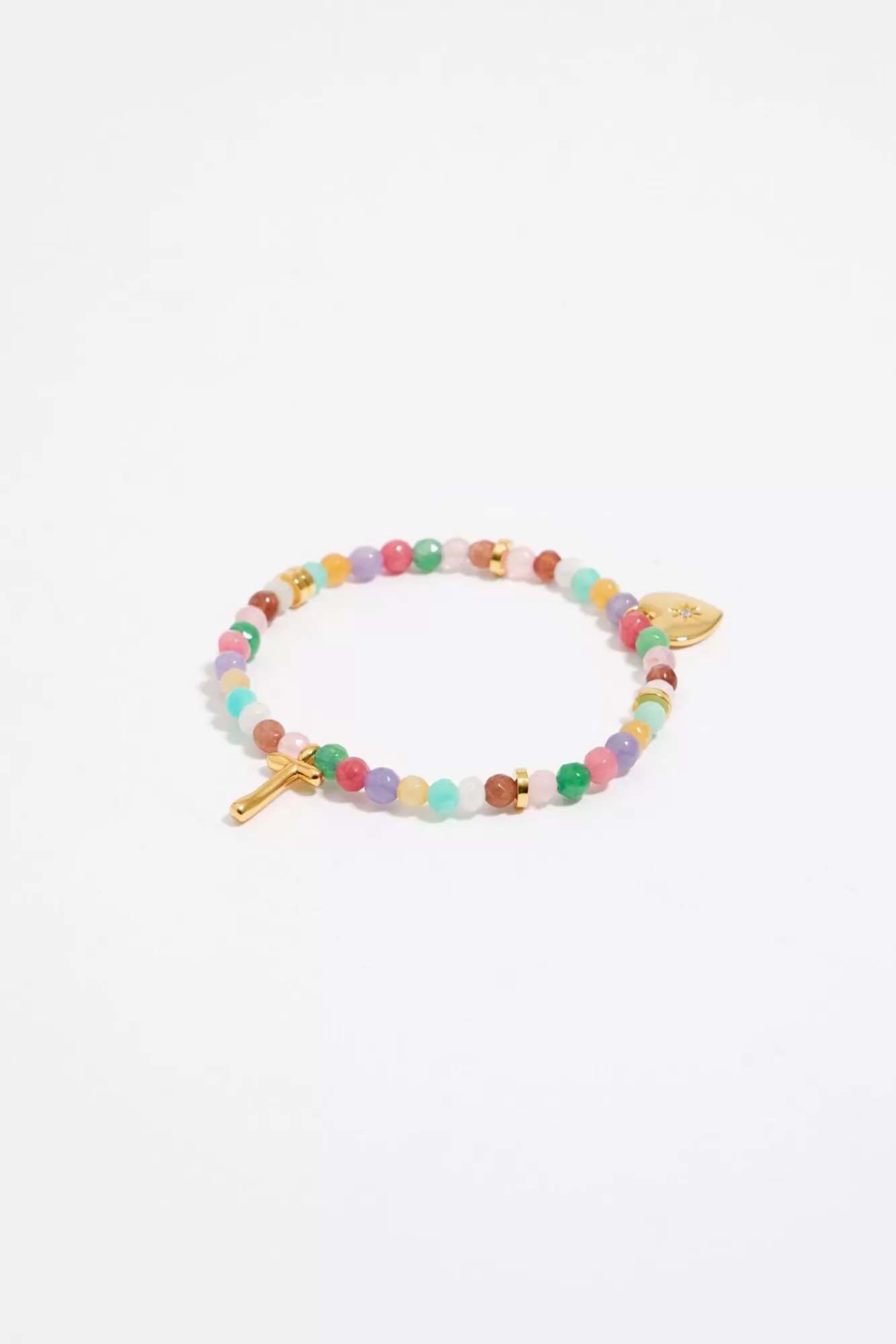 BIMBA Y LOLA Pulsera Letra T Piedras Multicolores Clearance