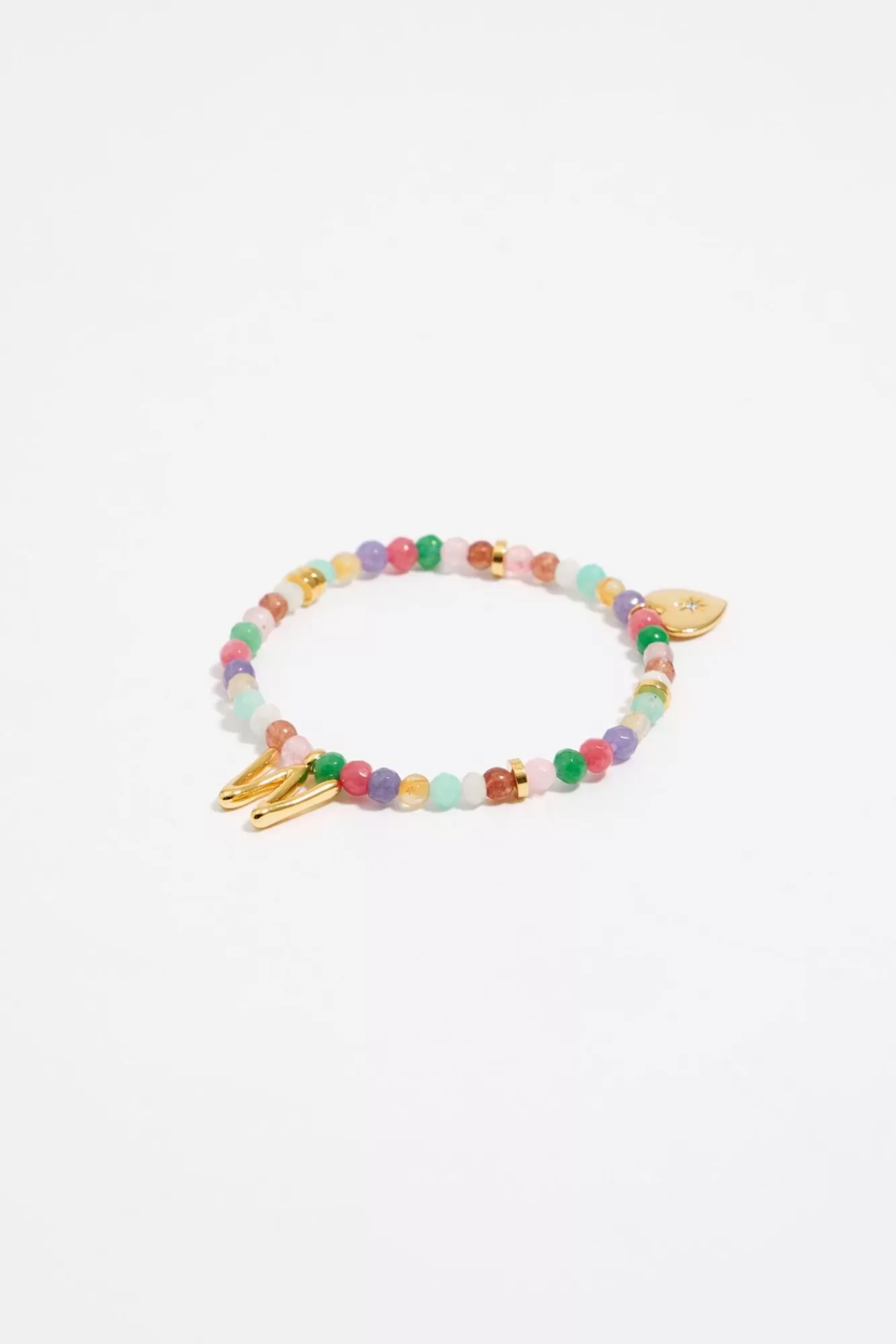 BIMBA Y LOLA Pulsera Letra W Piedras Multicolores Hot