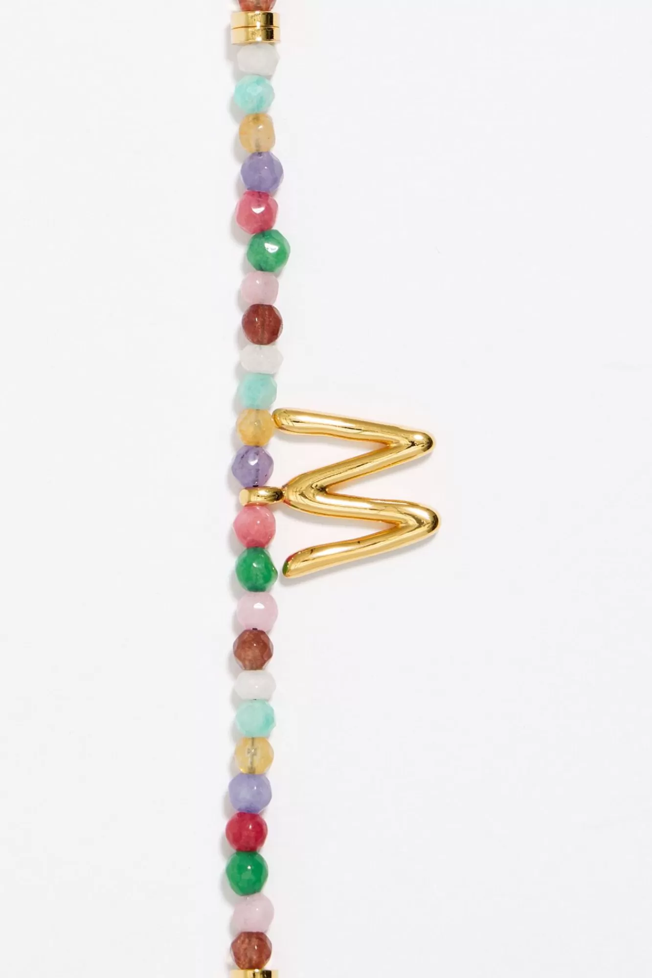 BIMBA Y LOLA Pulsera Letra W Piedras Multicolores Hot