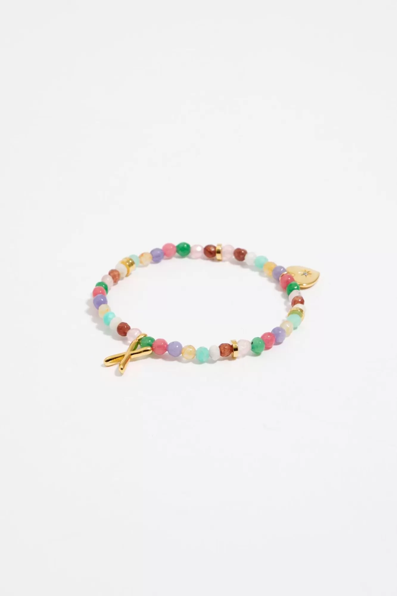 BIMBA Y LOLA Pulsera Letra X Piedras Multicolores Online