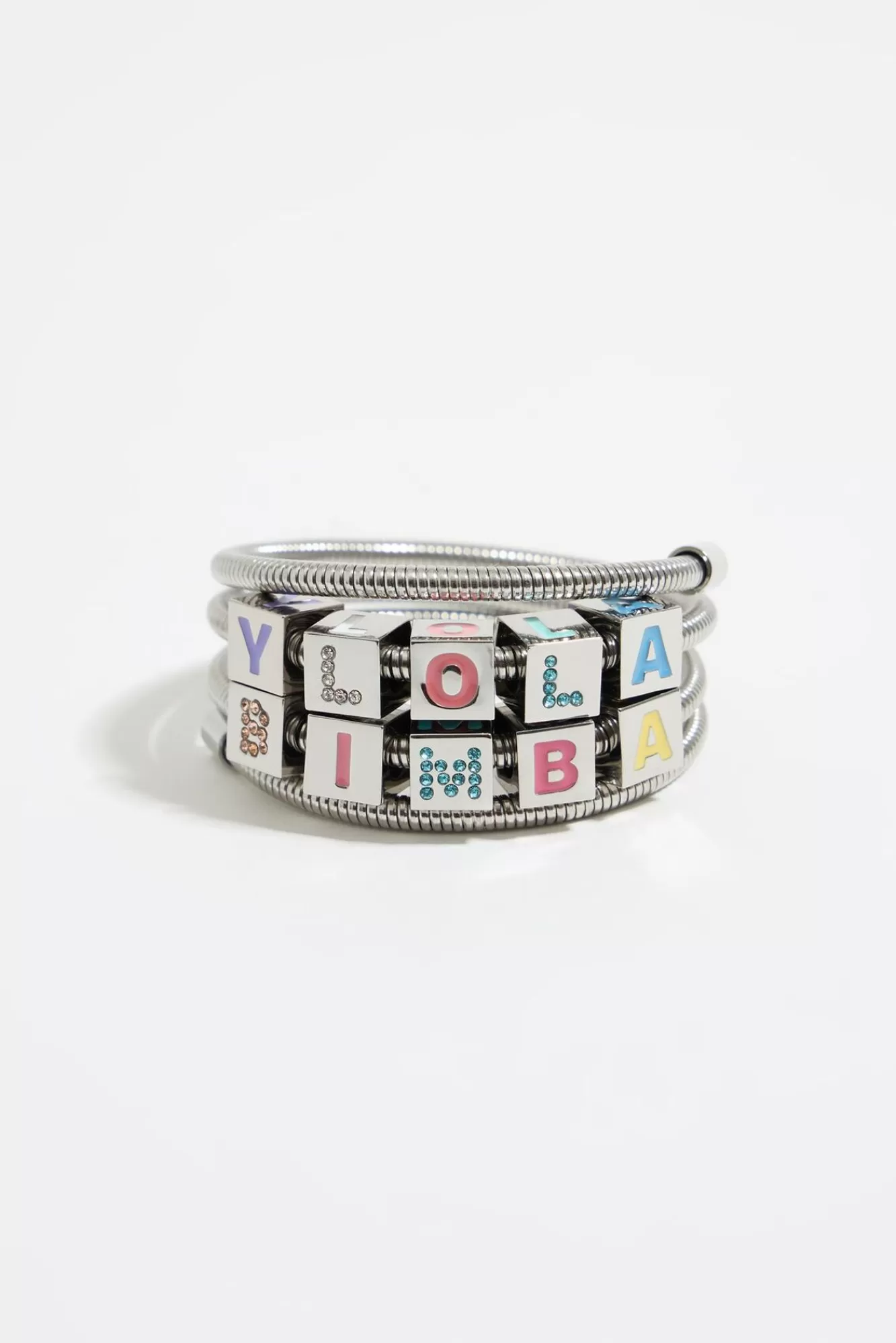 BIMBA Y LOLA Pulsera Muelle Logo Multicolor Y Cristales Discount