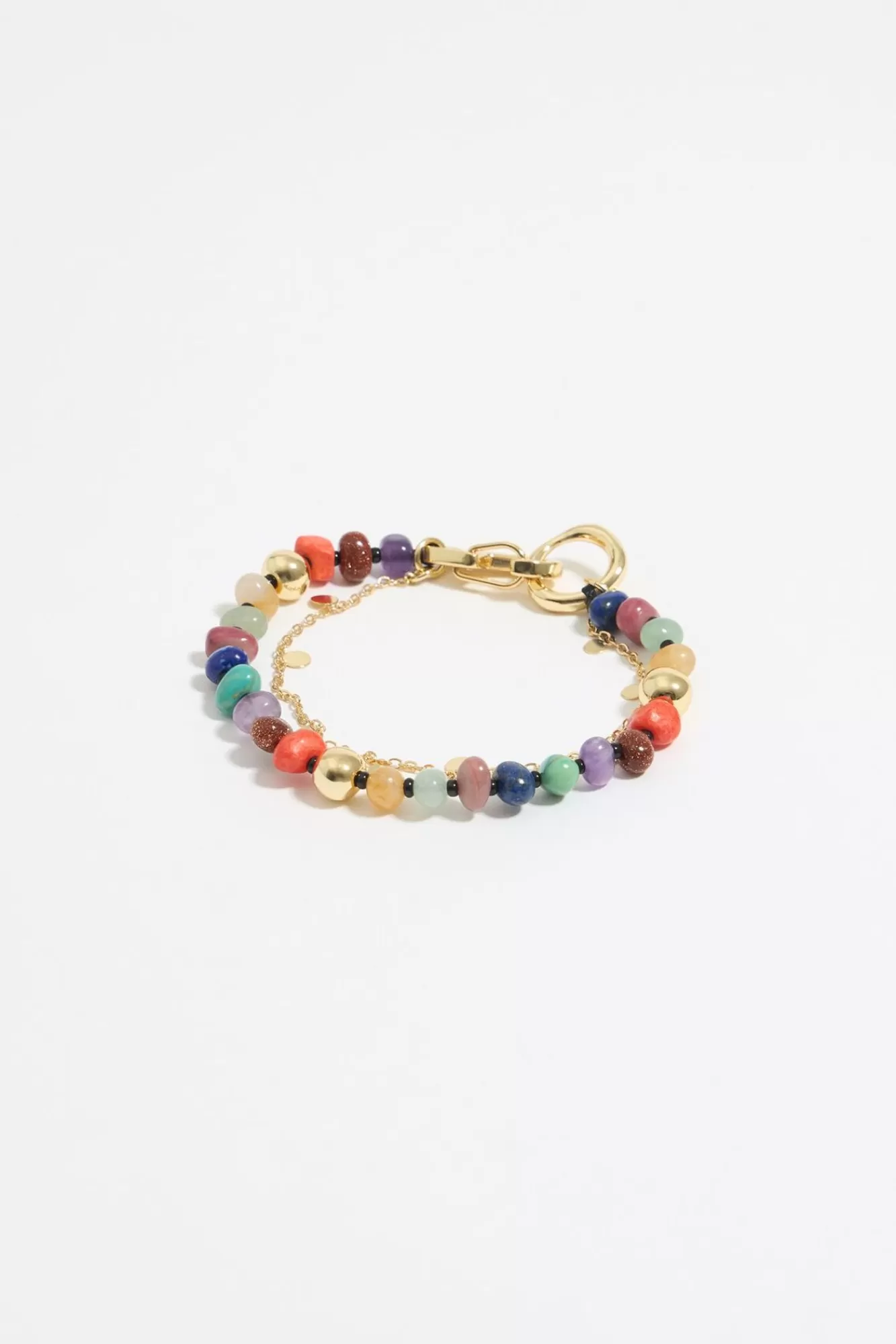 BIMBA Y LOLA Pulsera Piedras Multicolores Y Cadena Dorada Discount