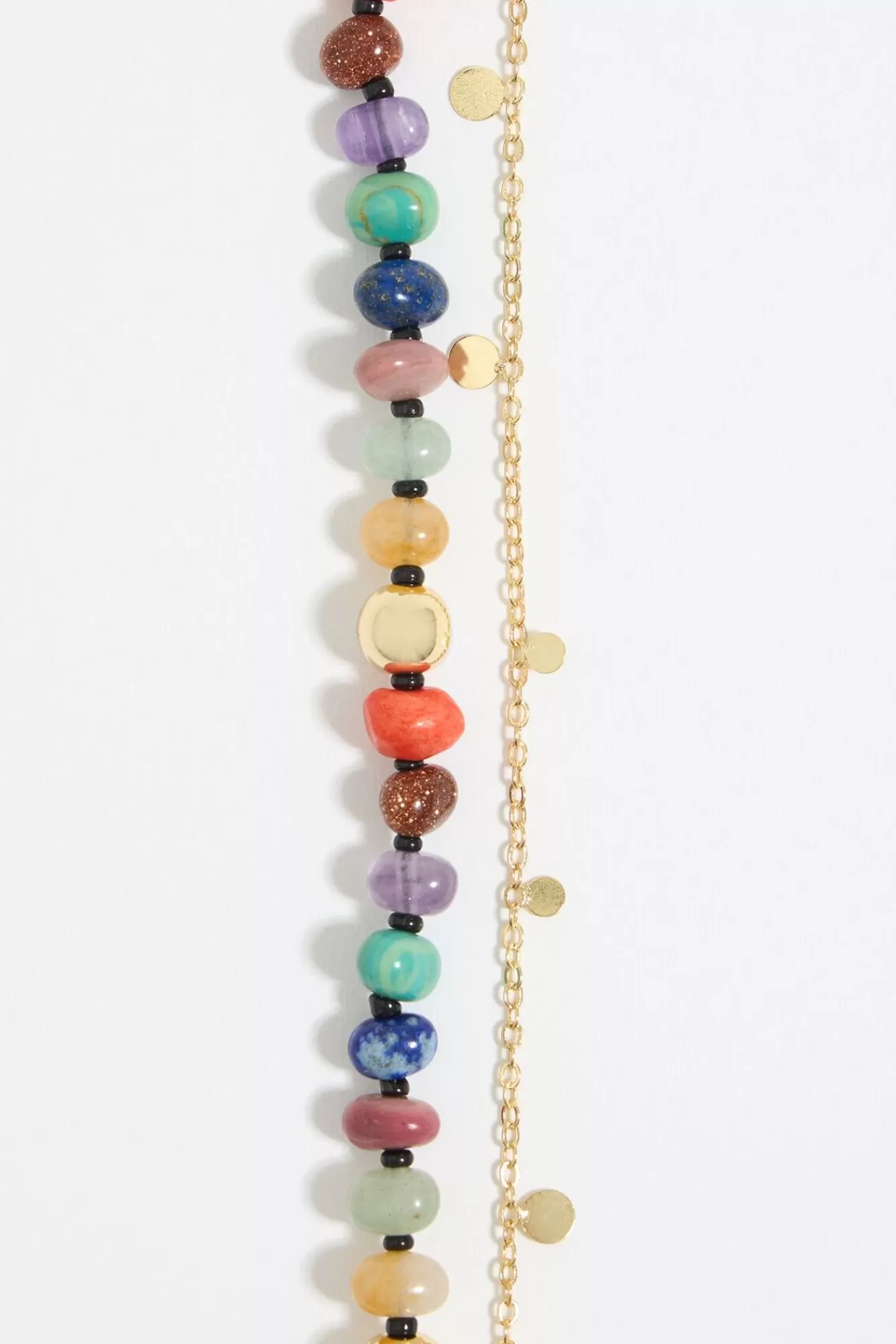 BIMBA Y LOLA Pulsera Piedras Multicolores Y Cadena Dorada Discount